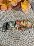 Handmade Scrunchie Key Fob, Keychain  - Pumpkin Spice - Keychain