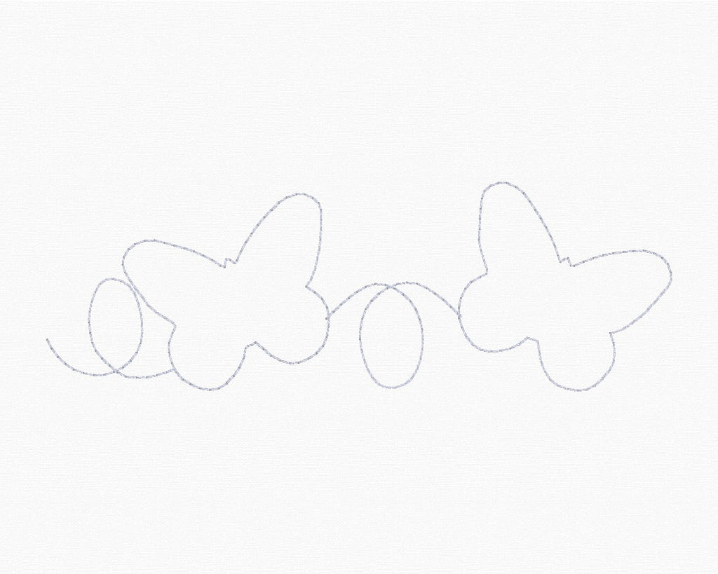 Loopy Butterflies Border | Edge-to-Edge | E2E | In-the-Hoop Quilting Design | 5x7 Hoop | Digital Download