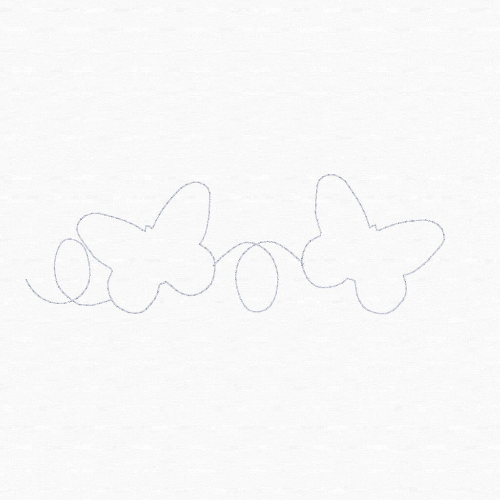 Loopy Butterflies Border | Edge-to-Edge | E2E | In-the-Hoop Quilting Design | 5x7 Hoop | Digital Download