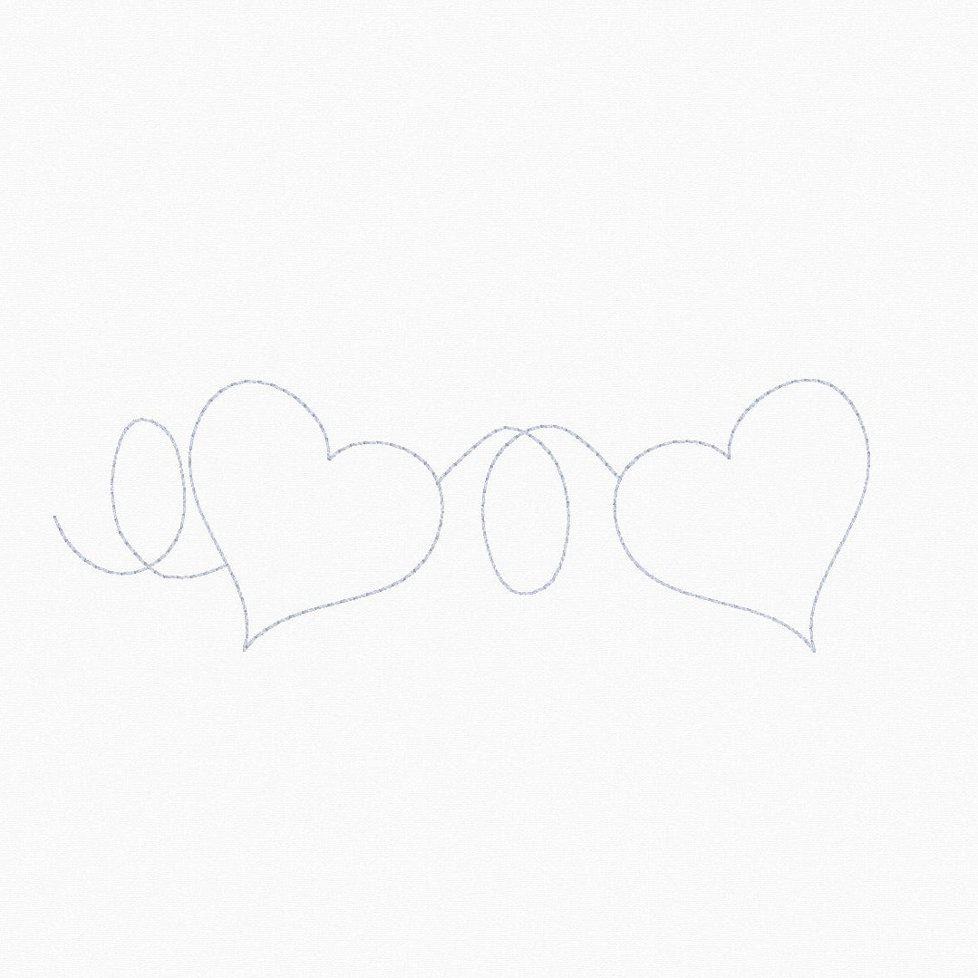 Loopy Hearts Border | Edge-to-Edge | E2E | In-the-Hoop Quilting Design | 5x7 Hoop | Digital Download