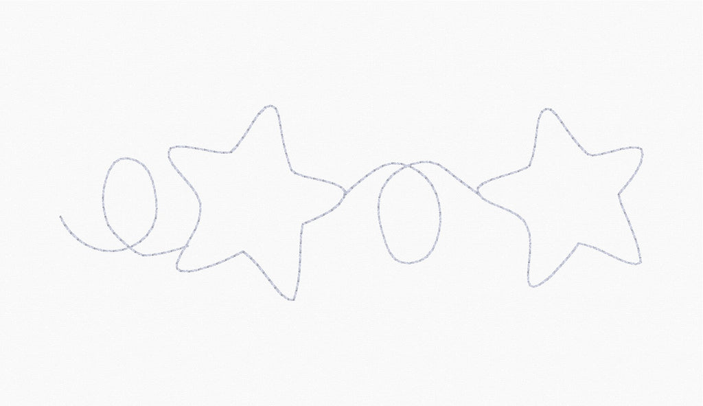 Loopy Stars Border | Edge-to-Edge | E2E | In-the-Hoop Quilting Design | 5x7 Hoop | Digital Download