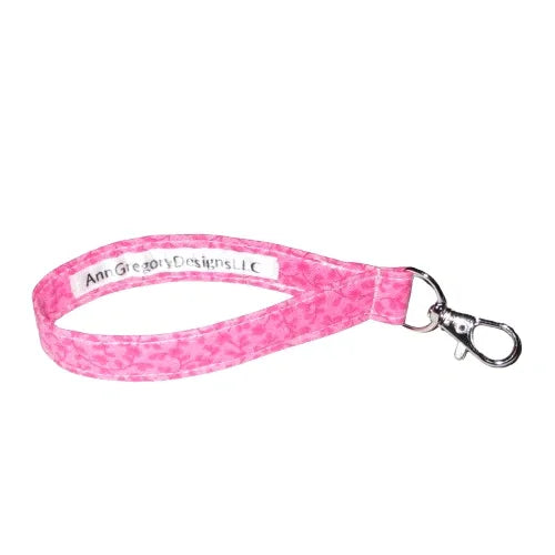 Handmade Key Fobs, Keychains, Wristlets - Pink Calico