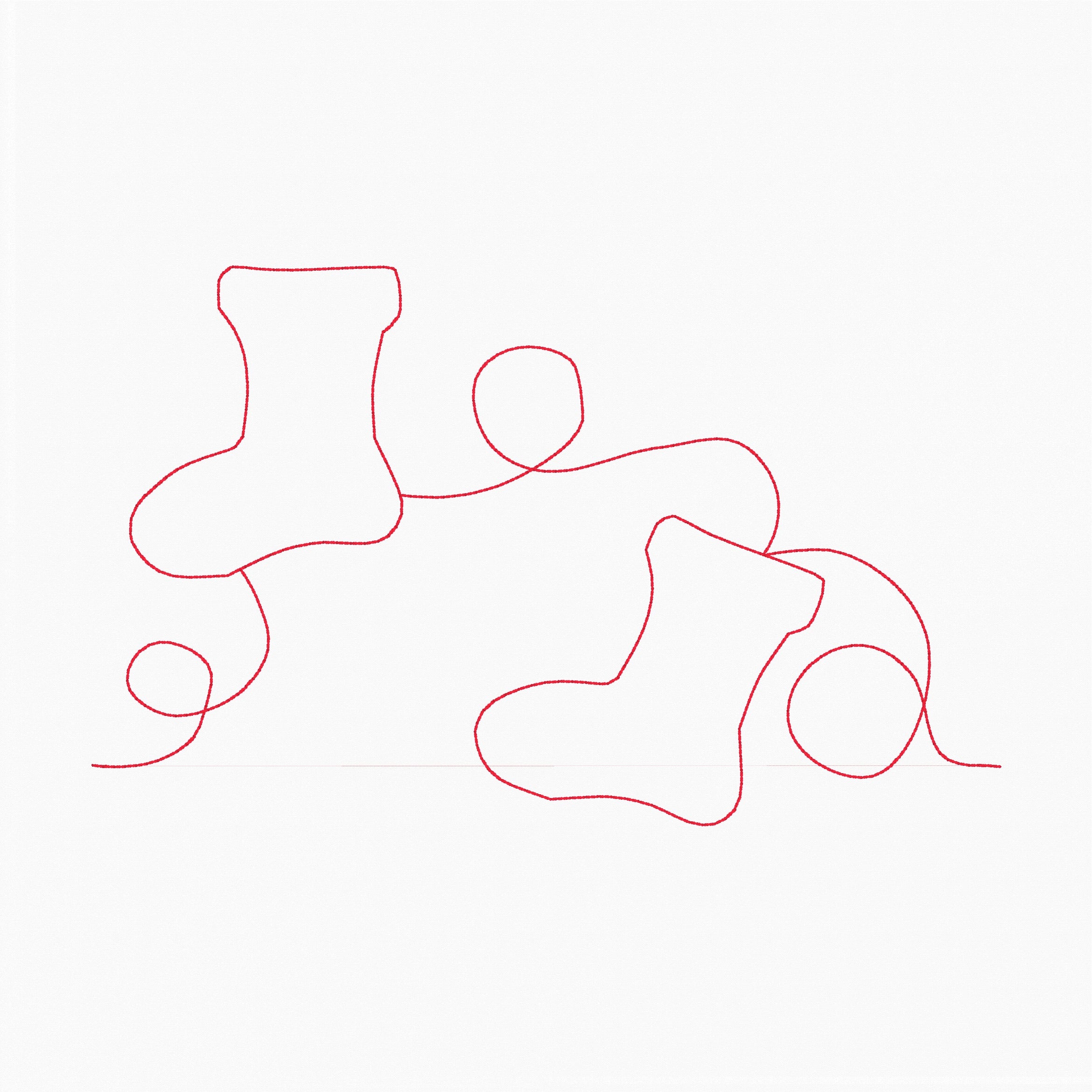 Christmas Stockings Edge to Edge In-the-Hoop Quilting Design - 5x7 Hoop - Digital Download