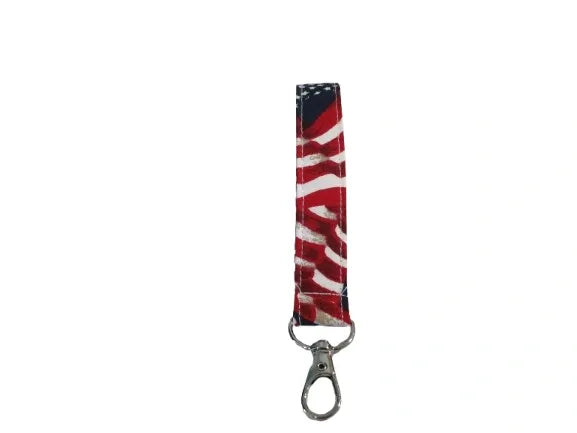Handmade Key Fobs, Keychains, Wristlets - American Flag - Patriotic - Americana