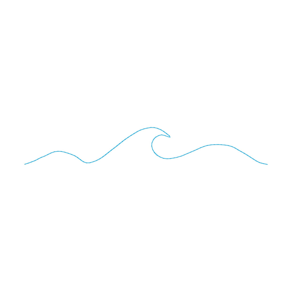 Ocean Wave | E2E | In-the-Hoop Quilting Design | 5x7 Hoop | Digital Download