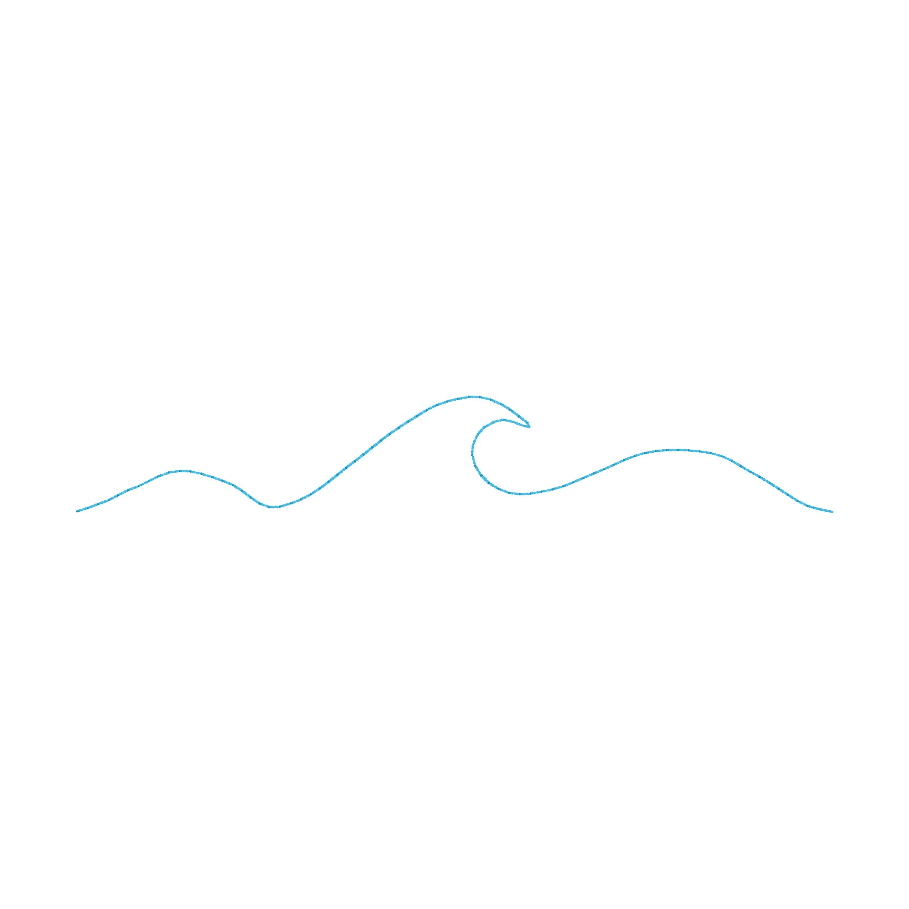 Ocean Wave | E2E | In-the-Hoop Quilting Design | 5x7 Hoop | Digital Download