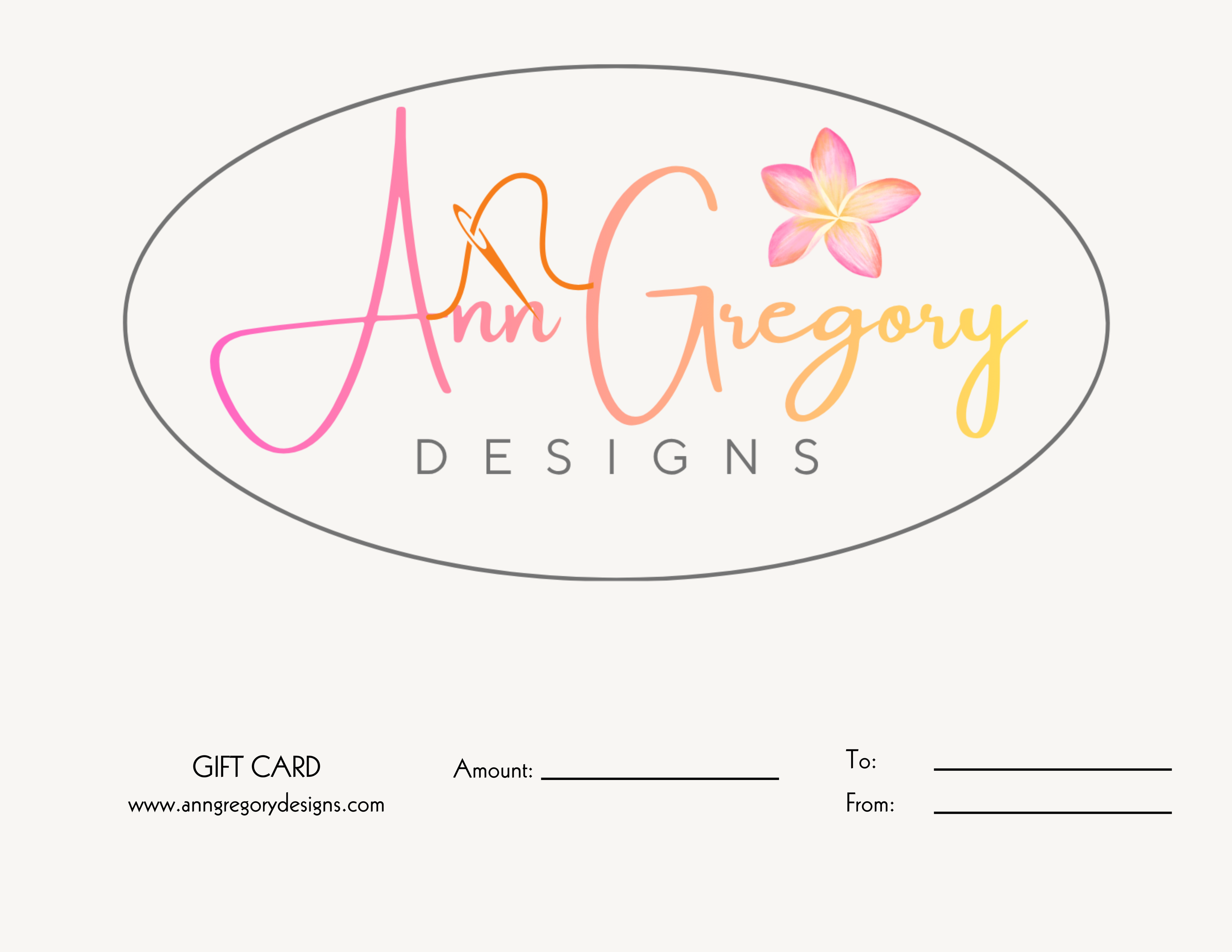 Ann Gregory Designs Gift Card