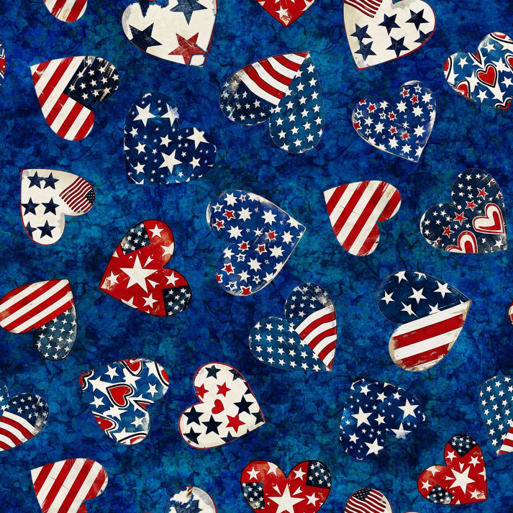 Patriotic Gingham Blue Quilt Kit - Precut Quilt Kit - Americana