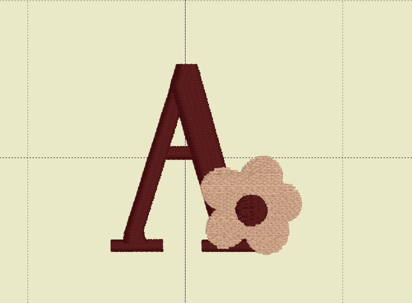 Boho Daisy Alphabet Set (A-Z) Embroidery Designs | In-the-Hoop Machine Embroidery | Digital Download