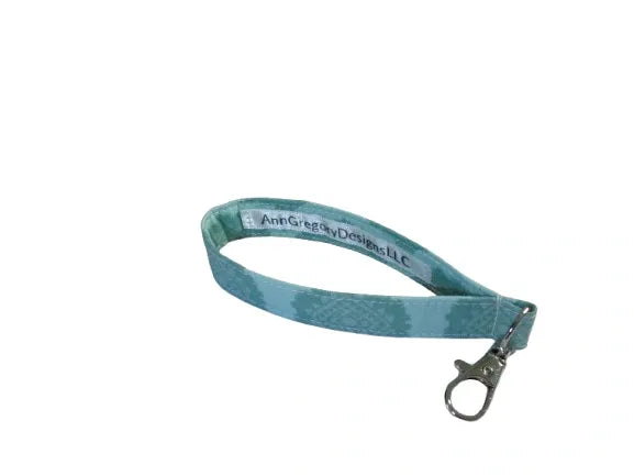 Handmade Key Fobs, Keychains, Wristlets - Teal - Floral