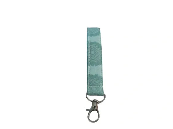 Handmade Key Fobs, Keychains, Wristlets - Teal - Floral