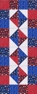 Scrappy Charm Table Runner Kit- Pre-Cut - Americana - Patriotic