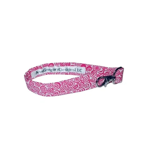 Handmade Key Fobs, Keychains, Wristlets - Pink Swirl